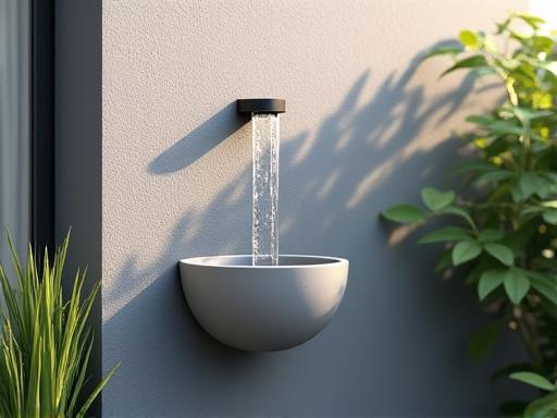 Fontaine murale pour balcon urbain