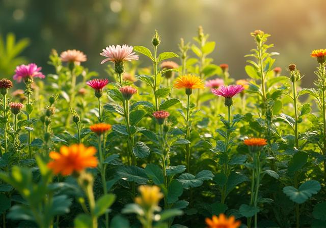 Massif de plantes indigènes pour la biodiversité